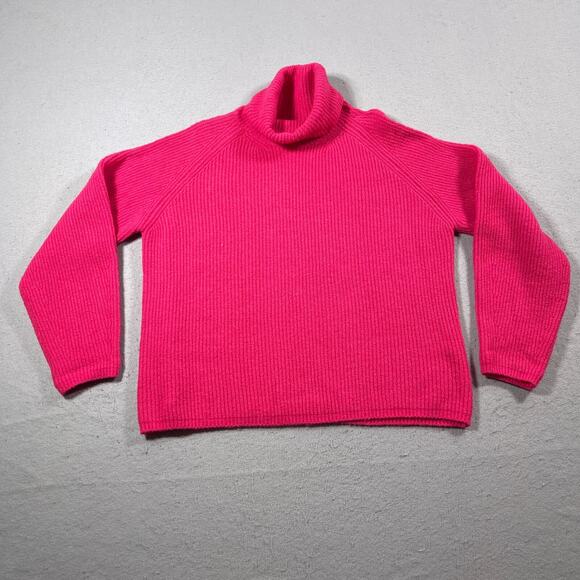 Velvet by Graham and Spencer Sweater Women Small‎ Pink Turtleneck Wool Blend - Picture 1 of 8